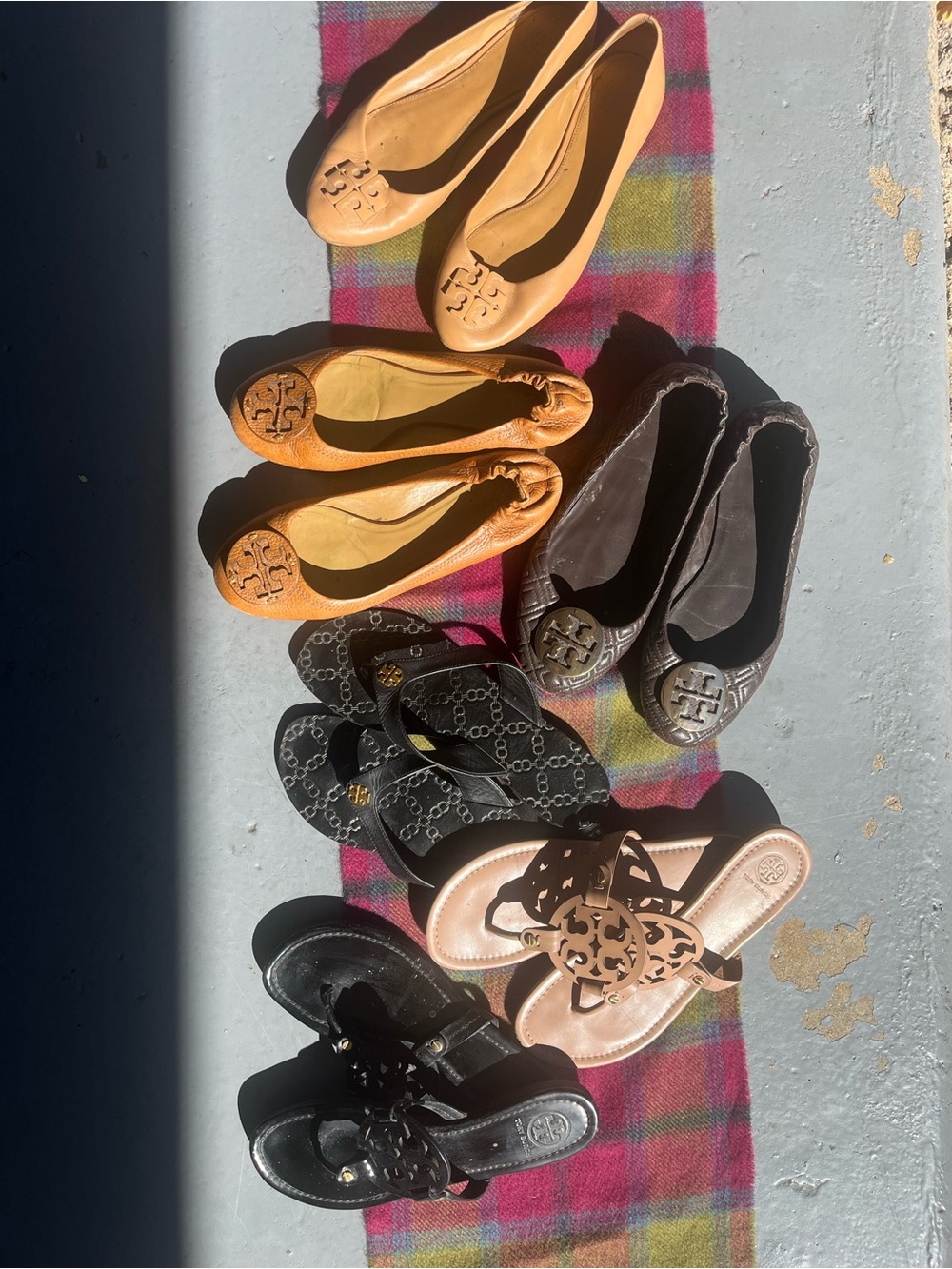 Tory Burch 9 bundle price for all Tan Leather Reva Ballet Flats - Classic Tan